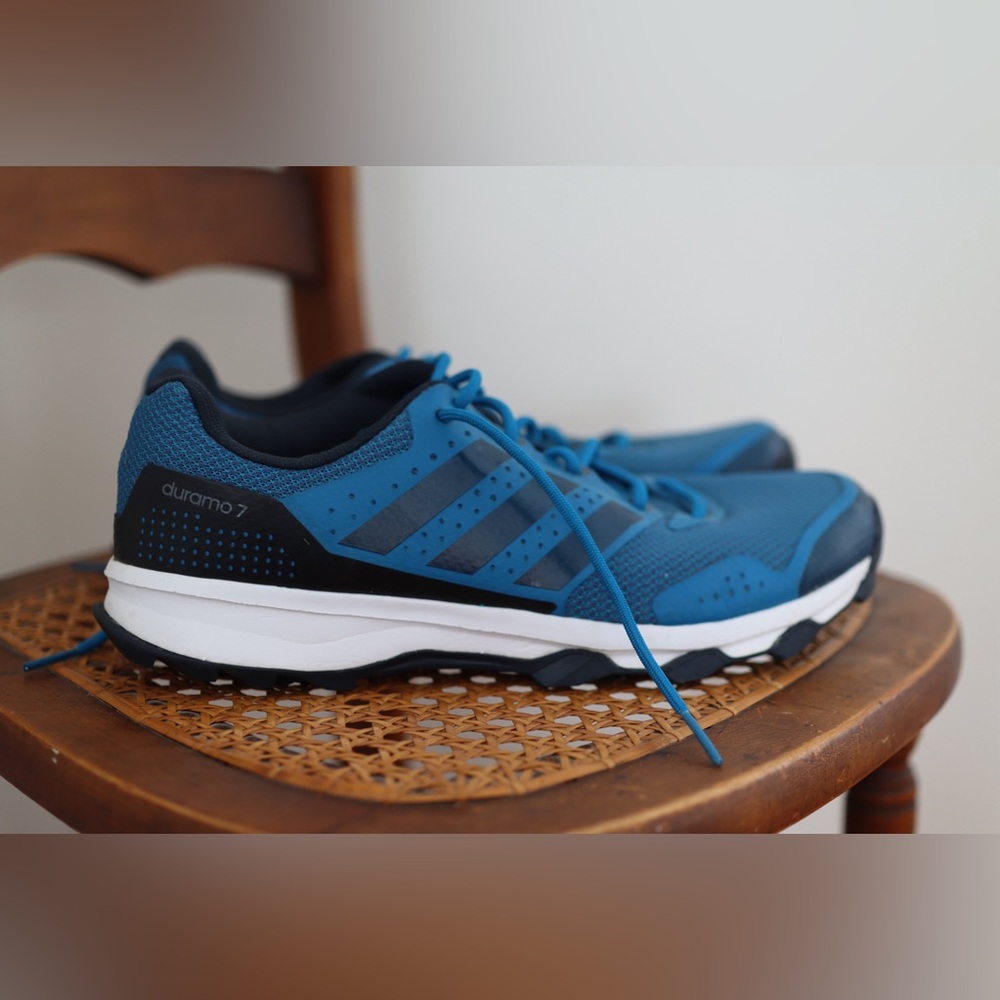 adidas Duramo 7, Blue, Men's Running Shoes, Size 12, Barely Used